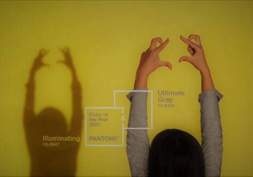 Pantone colour of the year 2021, Illuminating and Ultimate Gray with sunscreen filter
